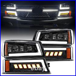 Led For 03-06 Chevy Silverado Avalanche Headlights Turn Signal Bumper Lamps