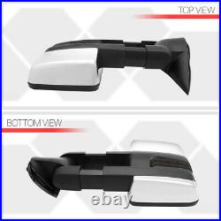 Left Driver Side Chrome Power+Heated LED Signal Towing Mirror for 99-02 Sierra