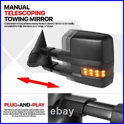 Left Driver Side Power+Heated LED Signal Towing Mirror for 03-07 Sierra/Yukon
