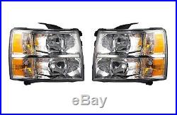 Left & Right Genuine Headlights Headlamps Pair Set For Chevy Silverado 1500 2500
