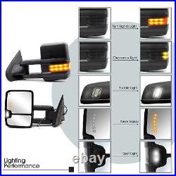 Left+Right Tow Mirror Power Turn Signal For 2014-2018 Silverado Sierra 2500 3500