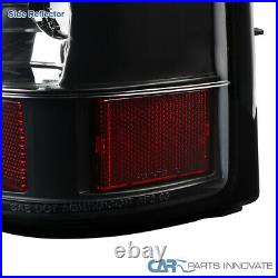 Matte Black For 99-02 Silverado 99-03 Sierra Fleetside LED Tail Lights Lamps
