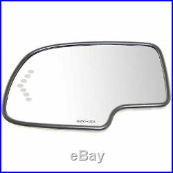 Mirror Glass Driver Side with Turn Signal Light For 03-2007 Silverado / GMC Sierra