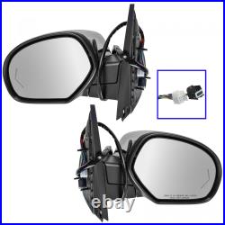 Mirror Power Folding Heated 11 Dot LED Turn Signal Pair Set of 2 for GM New