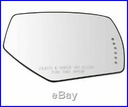 New LH RH Heated Mirror Glass With Turn Signal Set For 14-16 Silverado Sierra