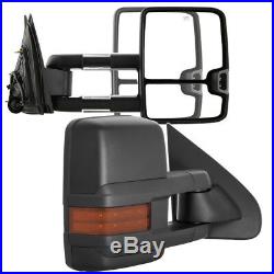 New Passenger/Right Power Amber Turn Signal Tow Mirror for Chevy/GMC Truck 03-06