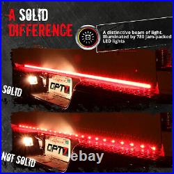 OPT7 60 Car TRIPLE LED Tailgate Light Bar Sequential Turn Signal Brake Red
