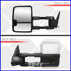 PairChrome Power+Heated LED Signal Telescoping Towing Mirror for 99-02 Sierra
