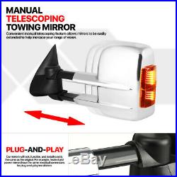 PairChrome Power+Heated LED Signal Towing Side Mirror for 03-07 Suburban/Yukon