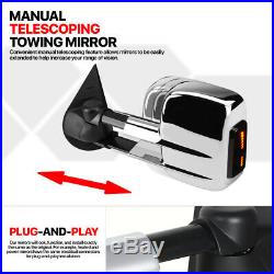 PairChrome Power+Heated LED Signal Towing Side Mirror for 07-14 Suburban/Tahoe