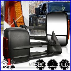 PairManual Extendable LED Signal Towing Side Mirror for 99-07 Silverado/Sierra