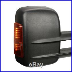 PairManual Extendable LED Signal Towing Side Mirror for 99-07 Silverado/Sierra