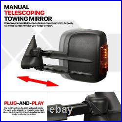 PairPower+Heated Extendable LED Signal Towing Side Mirror for 99-02 GMC GMT800