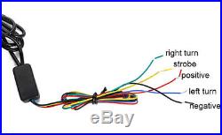 Pair Car DRL LED Light Strip Tube Sequential Turn Signal Brake Flash Light 30cm
