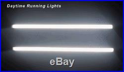 Pair Car DRL LED Light Strip Tube Sequential Turn Signal Brake Flash Light 30cm