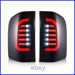 Pair DRL LED Tail Lights For Silverado 2007-2013 Turn Signal Rear Lamp Assembly