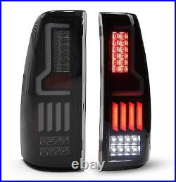 Pair LED Tail lights For 1999-2006 Chevy Silverado 99-03 GMC Sierra Smoke Lamps