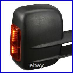 Pair Manual Extendable LED Signal Towing Side Mirror for 07-14 Suburban/Yukon