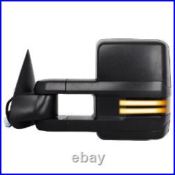 Pair Power Heated Turn Signal Tow Mirrors for 03-07 Chevy Silverado GMC Sierra