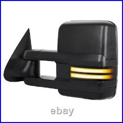 Pair Power Heated Turn Signal Tow Mirrors for 03-07 Chevy Silverado GMC Sierra