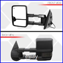 Pair Power+Heated withLED Signal Towing Side Mirror for 07-14 Silverado/Suburban