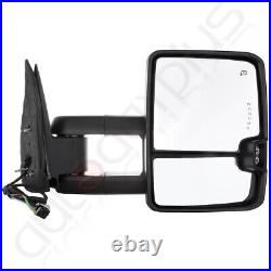 Pair Power Signal Chrome Towing Mirrors For 99-02 Silverado Sierra Pickup