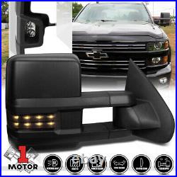 Passenger Side Power+Heated LED Signal Towing Mirror for 14-18 Silverado/Sierra