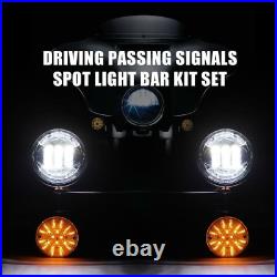 Passing LED Turn Signals Spot Lights For Yamaha Road Star XV 1600 1700 Silverado