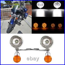 Passing Turn Signals Lights Bar For Yamaha Road Star XV 1600 1700 Silverado US