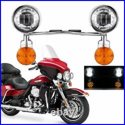 Passing Turn Signals Spotlight Bar For Yamaha Road Star XV 1600 1700 Silverado