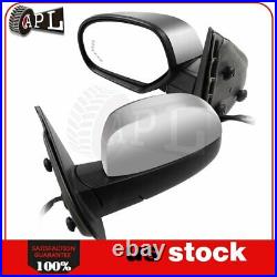 Power Heated Memory Turn Signal Arrow Light Side Mirrors For 2007-2013 Chevy GMC