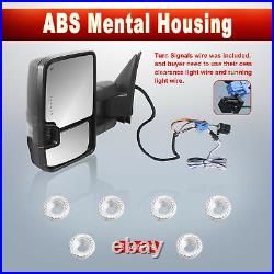 Power Heated Tow Mirrors Dynamic Signal For 2007-2014 Chevy Silverado GMC Sierra