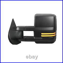 Power Heated Tow Mirrors Dynamic Signal For 2007-2014 Chevy Silverado GMC Sierra