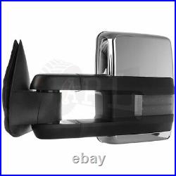 Power Heated Turn Signal Clearance Light Tow Mirrors For 2003-2007 Chevy GMC
