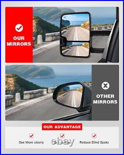Power Turn Signal Light Side Mirrors For 99-02 Silverado Sierra Tow Pair