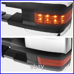 Powered+Heated+Amber LED Turn Signal Towing Mirrors for 07-14 Silverado Sierra