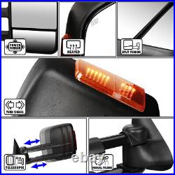 Powered Heated LED Amber Turn Signal Towing Mirrors for Silverado Sierra 99-02