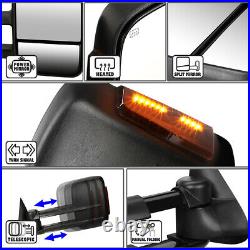 Powered Heated LED Smoked Turn Signal Towing Mirrors for Silverado Sierra 99-02