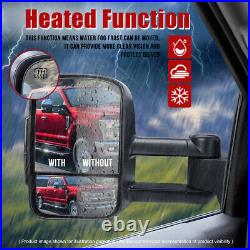 Powered+Heated+Smoked LED Turn Signal Towing Mirror for 07-14 Silverado Sierra