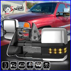 Powered+Heated+Smoked LED Turn Signal Towing Mirrors for 99-02 Silverado Sierra