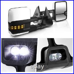 Powered+Heated+Smoked LED Turn Signal Towing Mirrors for 99-02 Silverado Sierra