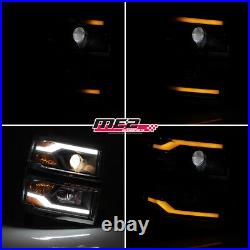 Projector Headlights For 2014-2015 Chevy Silverado 1500 Sequential Turn Signal