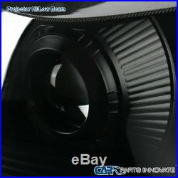 Projector Headlights For Chevy 03-07 Silverado Avalanche 2in1 Black Smoke Pair