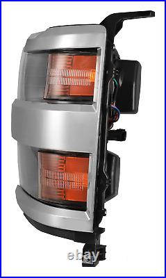 RH Headlight For 2015-19 Chevy Silverado 2500HD 3500HD Projector Passenger Side