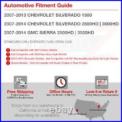 SINISTER RED Dark Smoke Rear Brake Tail Light Assembly 07-13 Chevy Silverado