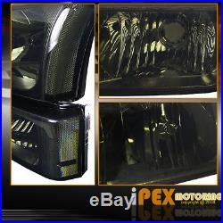 SMOKE 2003-2006 Chevy Silverado 1500 2500 3500 Headlight+Signal Bumper Light
