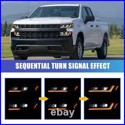 Sequential LED Headlights For 2019-2021 Chevrolet Silverado 1500 Turn Signal Set