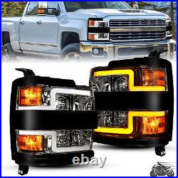 Sequential LED Projector Headlights For Chevy Silverado 2500 3500 HD 2015-2019