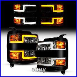 Sequential LED Projector Headlights For Chevy Silverado 2500 3500 HD 2015-2019