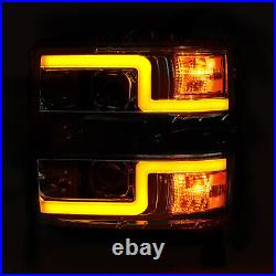 Sequential LED Projector Headlights For Chevy Silverado 2500 3500 HD 2015-2019